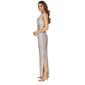 Womens Connected Apparel Sleeveless Drape Neck Foil Knit Gown - image 4