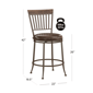 HH2 Home Hawkins Commercial Grade Counter Height Swivel Stool - image 6