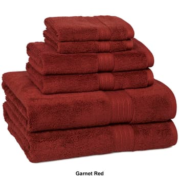 6pc Signature Solid Bath Towel Set Dark Brown - Cassadecor