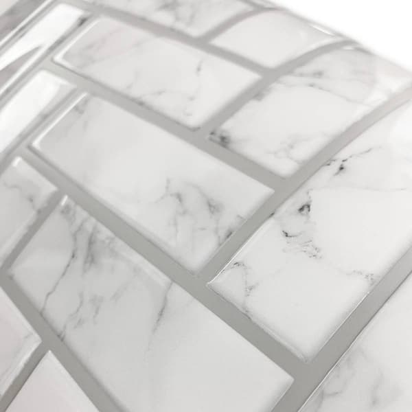 RoomMates&#174; Marble Herringbone Peel & Stick Tiles