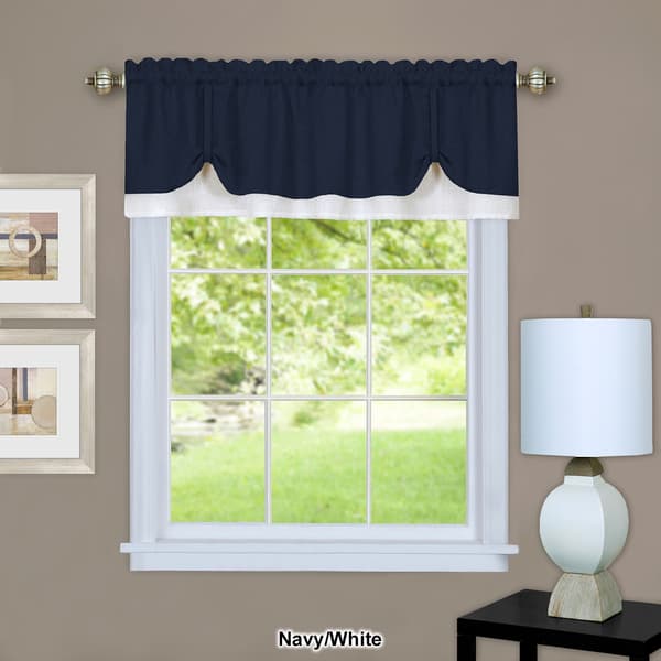 Achim Darcy Rod Pocket Kitchen Curtain Valacne - 58x14