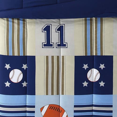 My World Kids Denim & Khaki Sports Comforter Set