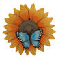 Yellow Flower & Butterfly Cement Stepping Stone - image 1