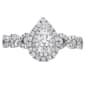 Diamond Classics™ White Gold Pear Cut Double Halo Engagement Ring - image 5