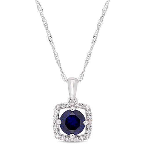Gemstone Classics™ 10kt. Gold & Sapphire Pendant Necklace