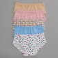 Girls (4-6x) Rene Rofe(R) 5pk. Floral Check Hipster Underwear - image 1
