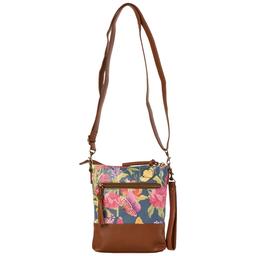 Stone Mountain Primo Floral North/South 3 Bagger - Denim/Tan