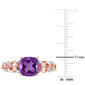 Gemstones Classics&#8482; 10kt. Rose Gold Africa Amethyst Link Ring - image 5