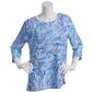 Plus Size Emily Daniels 3/4 Sleeve Jacquard Knit Top - image 1