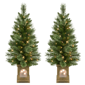Puleo International Pre-Lit Potted Christmas Trees - Set of 2 - image 6