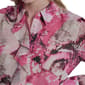 Womens DKNY Long Sleeve Ruffle Button Front Floral Blouse - image 4