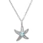 Gianni Argento Sterling Silver & Blue Topaz Starfish Pendant - image 1