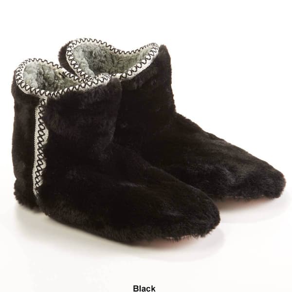 Womens Fuzzy Babba Furrie Cabin Bootie Slippers