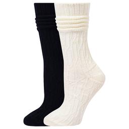 Womens HUE® 2pk. Bubble Cable Boot Socks