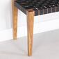 South Shore Balka Woven Matte Black Leather Bench - image 3