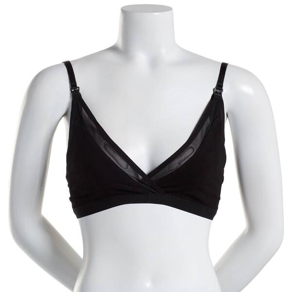 Womens Feathers Mesh Trim Comfort Maternity Nursing Bra 31548-21B - image 