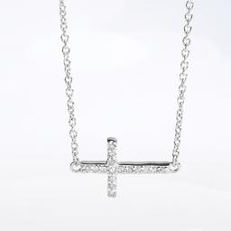 Diamond Classics(tm) 1/10ct Diamond Sterling Silver Cross Pendant