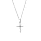 Athra 18in. Chain Sterling Silver Cubic Zirconia Cross Pendant - image 1