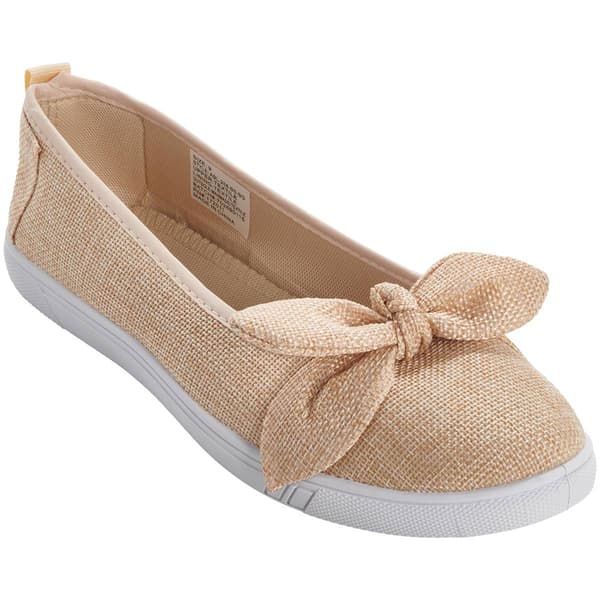 Womens Ashley Blue Canvas With Bow Slip On Flats - image 