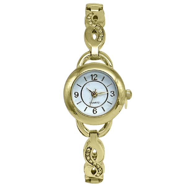 Womens White Easy Read Dial Infinity Bracelet Watch - LWBN04BV - image 