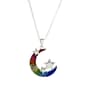 Silver Plated Moon & Star Necklace - image 1