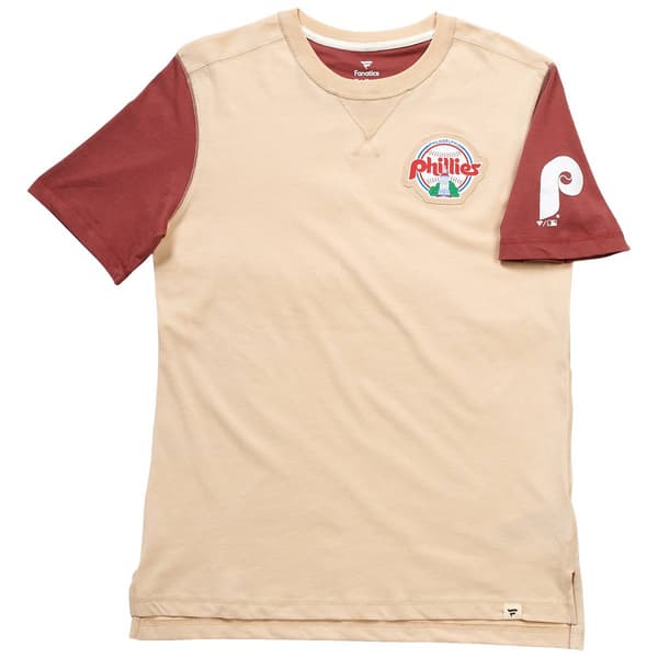 Mens Fanatics Short Sleeve Contrast Sleeve Phillies Tee