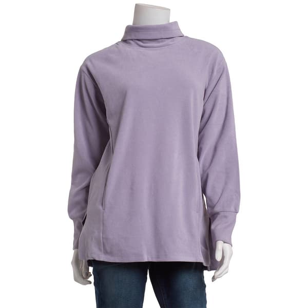 Womens RBX Plush Fleece Mock Neck Pullover Tunic