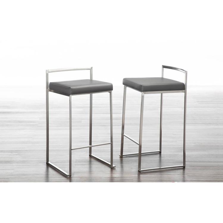 LumiSource Fuji Contemporary Stackable Counter Stools - Set of 2