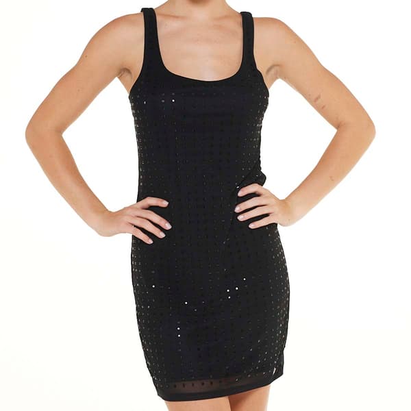 Juniors Madden Girl Rhinestudded Power Mesh Mini Sheath Dress