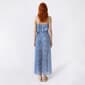 Juniors Pink Rose Print Mesh Empire Ruffle Bust Maxi Dress - Blue - image 2