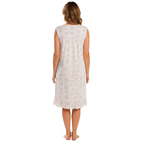 Plus Size Elizabeth & Nicole Sleeveless Floral Waltz Nightgown