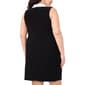 Plus Size MSK Sleeveless Contrast Collar A-Line Dress - image 2