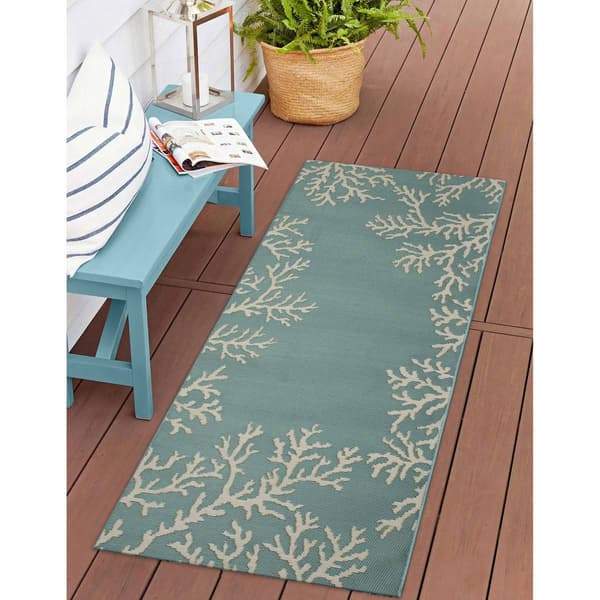 Liora Manne Esencia Coral Edge Rectangular Runner