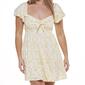 Juniors Trixxi Floral Puff Short Sleeve Tie Front Sundress - image 3