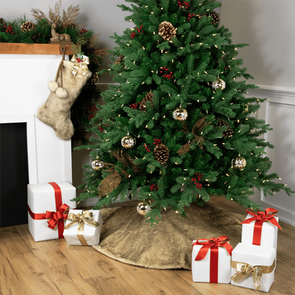Northlight 48in. Brown Faux Fur Christmas Tree Skirt
