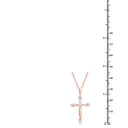 Nova Star® Lab Grown Diamond Rose Gold Plated Twist Cross Pendant