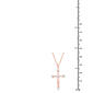 Nova Star® Lab Grown Diamond Rose Gold Plated Twist Cross Pendant - image 4