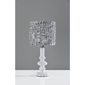 Adesso Ambrose Table Lamp with Pleated Navy/White Fabric Shade - image 2