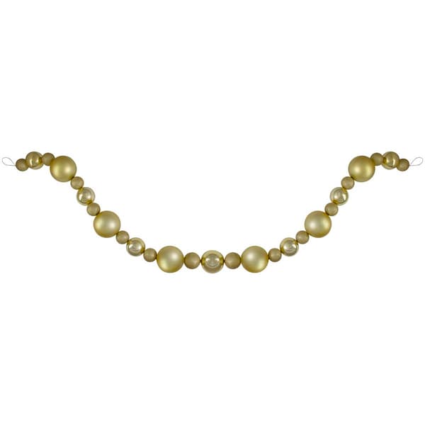 Northlight Seasonal 6ft. Vegas Gold Ball Christmas Garland