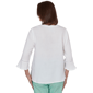 Womens Alfred Dunner Caribbean Blues 3/4 Flounce Sleeve Blouse - image 2