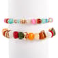 Ashley Cooper(tm) 2 Row Multi Color Stretch Beaded Bracelet - image 1