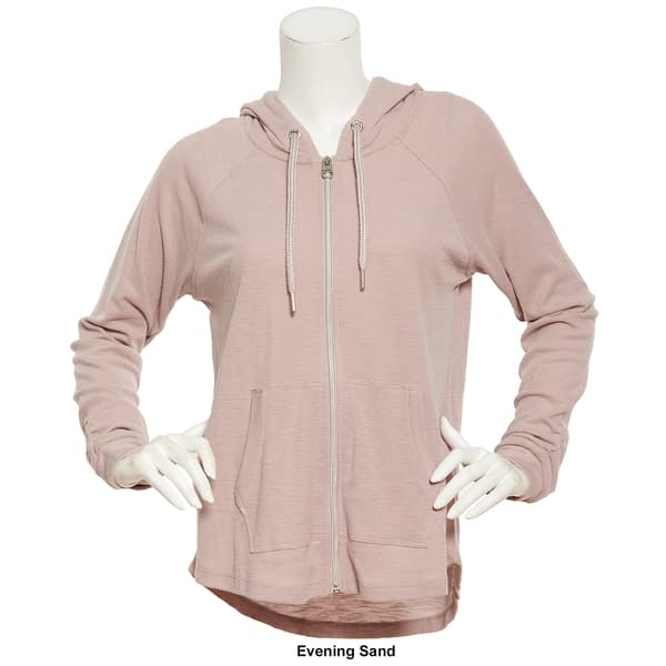 Plus Size Calvin Klein Performance Ruched Sleeve Zip Front Hoodie - Boscov's