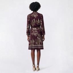 Womens Mlle Gabrielle 3/4 Sleeve Floral Crepe Sheath Dress