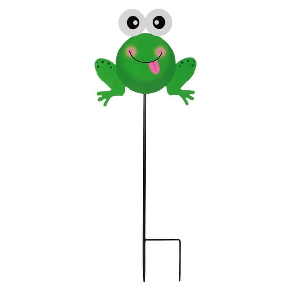 Northlight Seasonal Frog Metal Outdoor Garden Stake - image 
