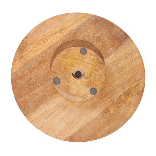 9th &amp; Pike® Wooden Lazy Susan Decorative Cake Stand