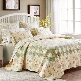 Greenland Home Fashions&#40;tm&#41; Bliss Authentic Patchwork Quilt Set
