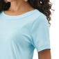 Womens Rafaella&#174; Embroidered Rib Knit Short Sleeve Tee Shirt - image 3
