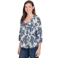Womens Skye''s the Limit Out Of The Blue Floral Peasant Blouse - image 3