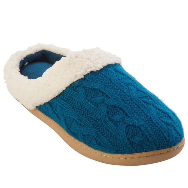 Womens Isotoner Cable Knit Alexis Hoodback Slippers - image 