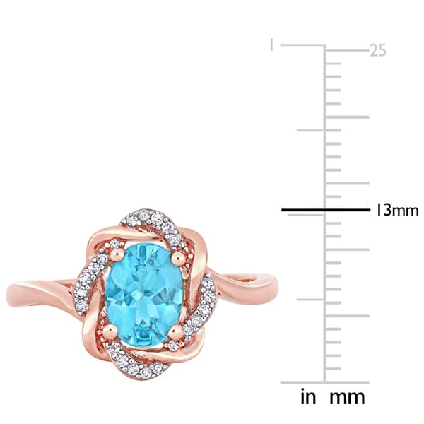 Gemstones Classics™ 10kt. Rose Gold Apatite Twisted Halo Ring
